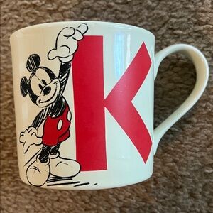 Disney Mickey Mouse Red and White Mug